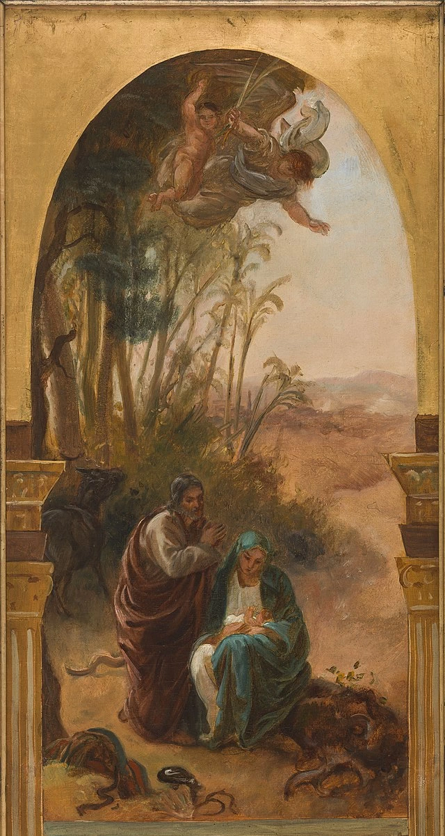 Bozzetto per la Chiesa di Saint - Eustache, Il riposo durante la fuga in Egitto, Museo delle Belle Arti, Parigi